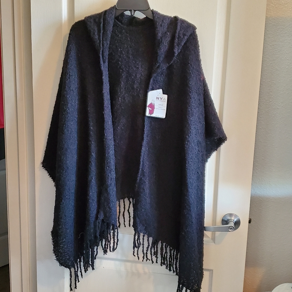 Womens Black Sweater Wrap